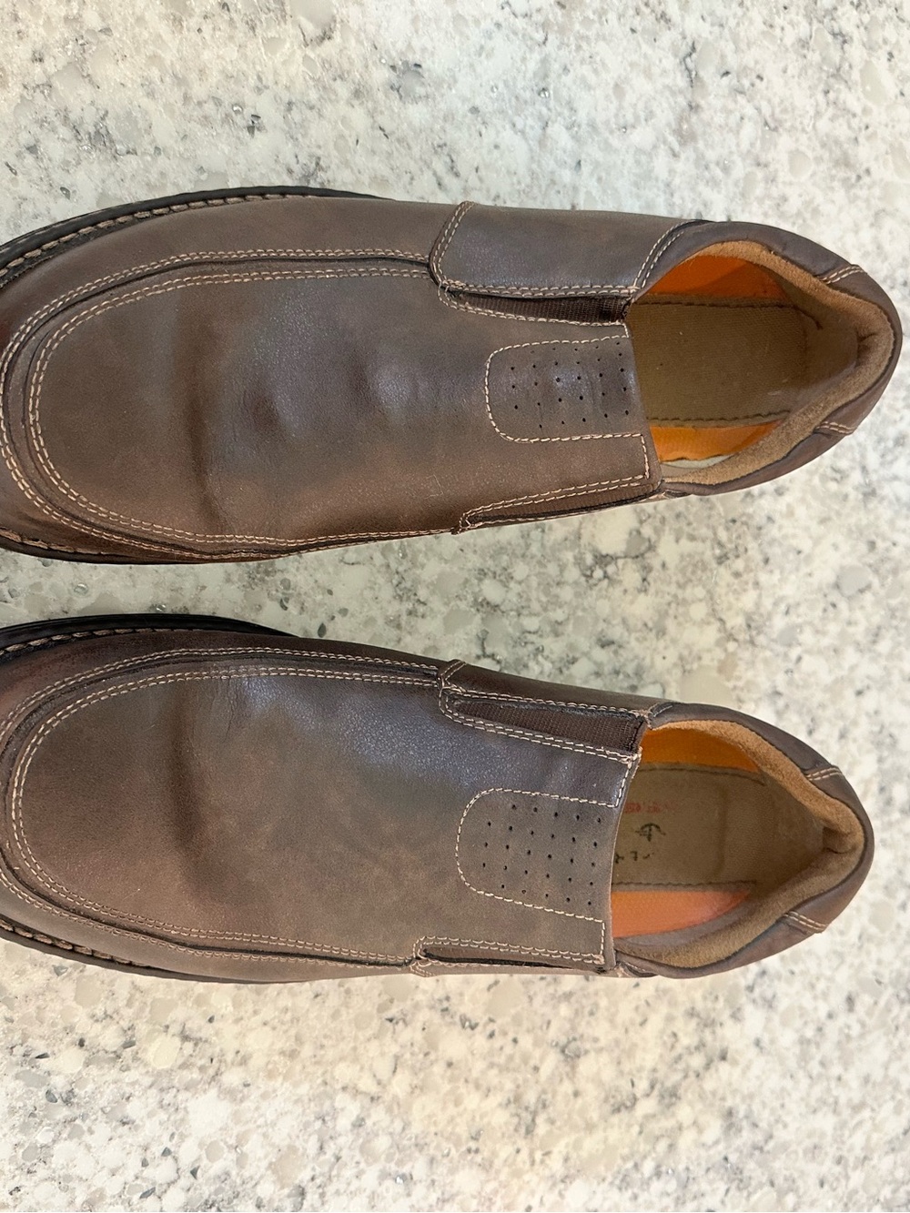 Dockers Men's Slip-On Leather Loafers - Brown - Picture 3 of 5